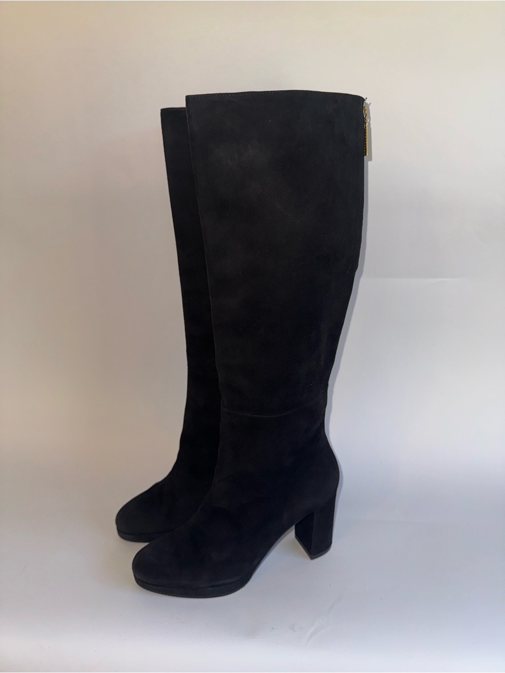 Stuart Weitzman Black Suede Knee High Boots High Heeled Women’s Size 6